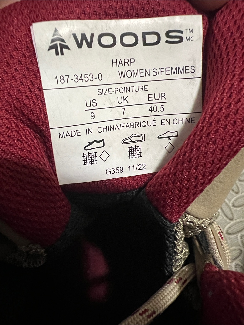 Women's Harp Hiking Shoes - Red